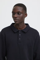 Juste Polo Collar Sweatshirt - Black Beauty