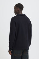 Juste Polo Collar Sweatshirt - Black Beauty
