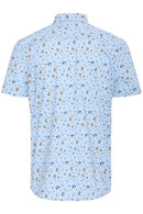 Abasi Print Shirt - Blue Bell