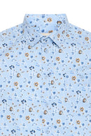 Abasi Print Shirt - Blue Bell