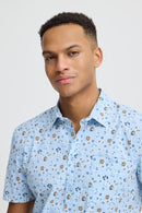 Abasi Print Shirt - Blue Bell