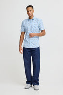 Abasi Print Shirt - Blue Bell