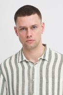 Aban Stripe Shirt - Duck Green