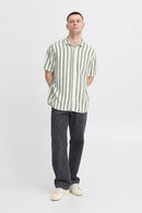 Aban Stripe Shirt - Duck Green