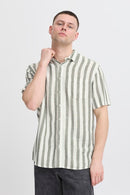 Aban Stripe Shirt - Duck Green