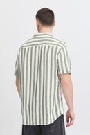 Aban Stripe Shirt - Duck Green