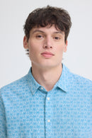 Aban Print Shirt - Lichen Blue
