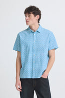 Aban Print Shirt - Lichen Blue