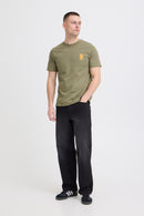 Sun Island Emblem Tee - Dusty Olive