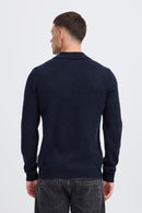 Branko Splint Long Sleeve Polo Pullover - Salute Melange