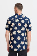 Adan Print Shirt - Dress Blues