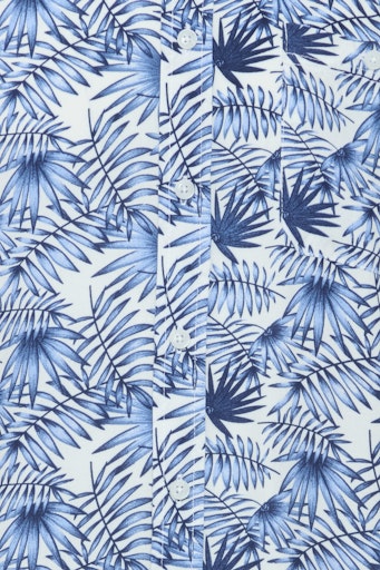 Adim Print Short Sleeve Shirt - Dress Blues