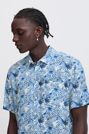 Adim Print Short Sleeve Shirt - Dress Blues