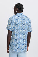 Adim Print Short Sleeve Shirt - Dress Blues