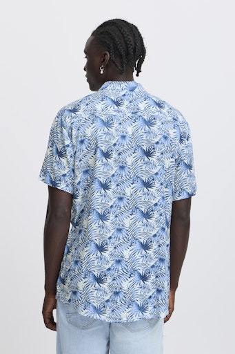 Adim Print Short Sleeve Shirt - Dress Blues