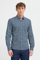 Agge Plain Shirt - Dress Blues