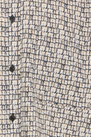 Dimy Slub Print Shirt - Black Beauty