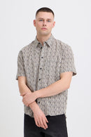 Dimy Slub Print Shirt - Black Beauty