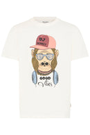 Kurt Funny Graphic T-Shirt - White Monkey