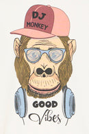 Kurt Funny Graphic T-Shirt - White Monkey