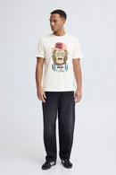 Kurt Funny Graphic T-Shirt - White Monkey