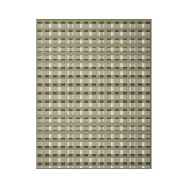 Cotton Rich Throw 140 x 180 - Block Check Green