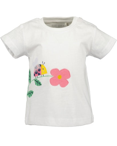 Side Applique T-Shirt - White