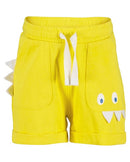 Teeth Detail Shorts - Yellow