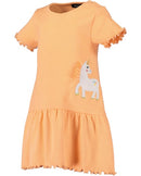 Unicorn Applique Dress - Melon