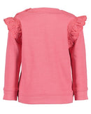 Overlap Shoulder Sweatshirt - Azalea