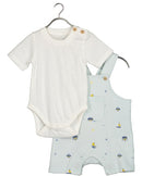 2 Piece Body & Dungaree - Light Turquoise
