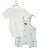 2 Piece Body & Dungaree - Light Turquoise
