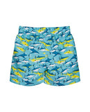 Shark Print Shorts - Cyan