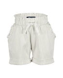 Drawstring Waist Shorts - White