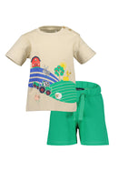 Print T-Shirt &amp; Shorts - Pebble