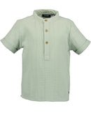 Grandad Collar Shirt - Aqua