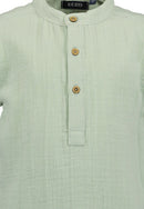Grandad Collar Shirt - Aqua
