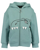 Animal Motif Zip Hoodie - Glacier