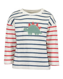 Dinosaur Stripe T-Shirt - Off White