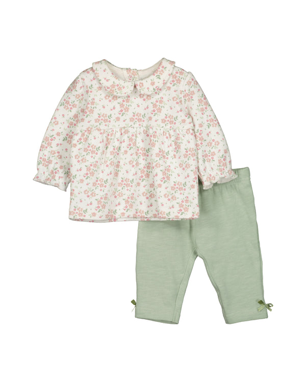 Floral Top & Trouser - Off White