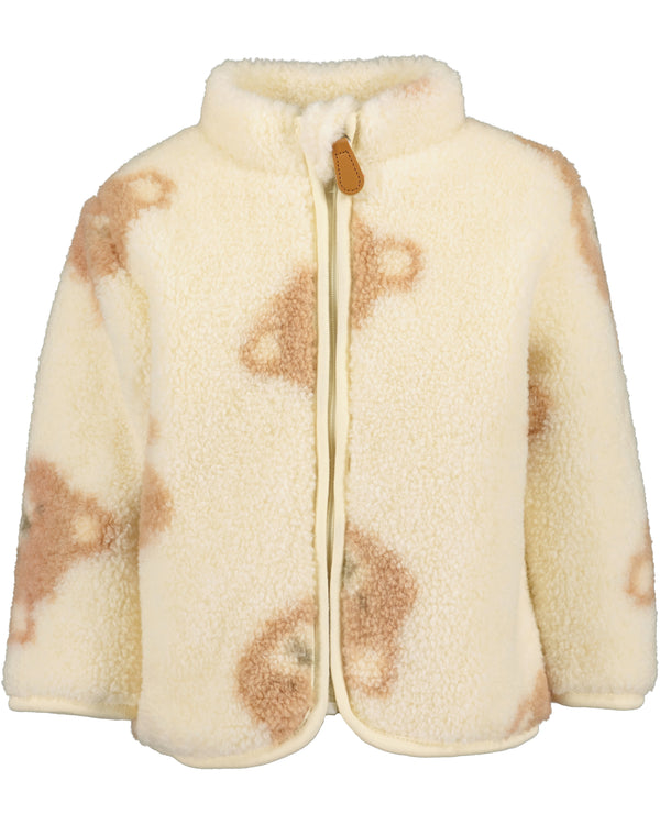 Zipped Fleece Jacket - Offwhite