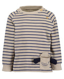 Animal Motif Stripe T-Shirt - Pebble