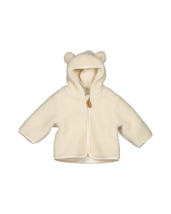 Hooded Fleece Jacket - Pebble