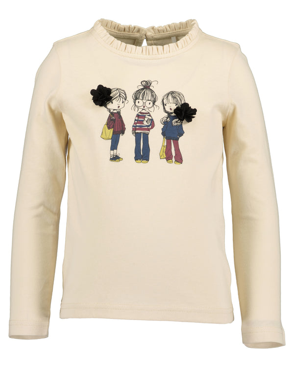 Front Print T-Shirt - Pebble