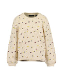 Heart Print Sweatshirt - Pebble