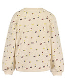 Heart Print Sweatshirt - Pebble