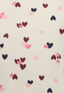 Heart Print Sweatshirt - Light Grey