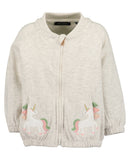 Animal Motif Sweat Ziptop - Beige