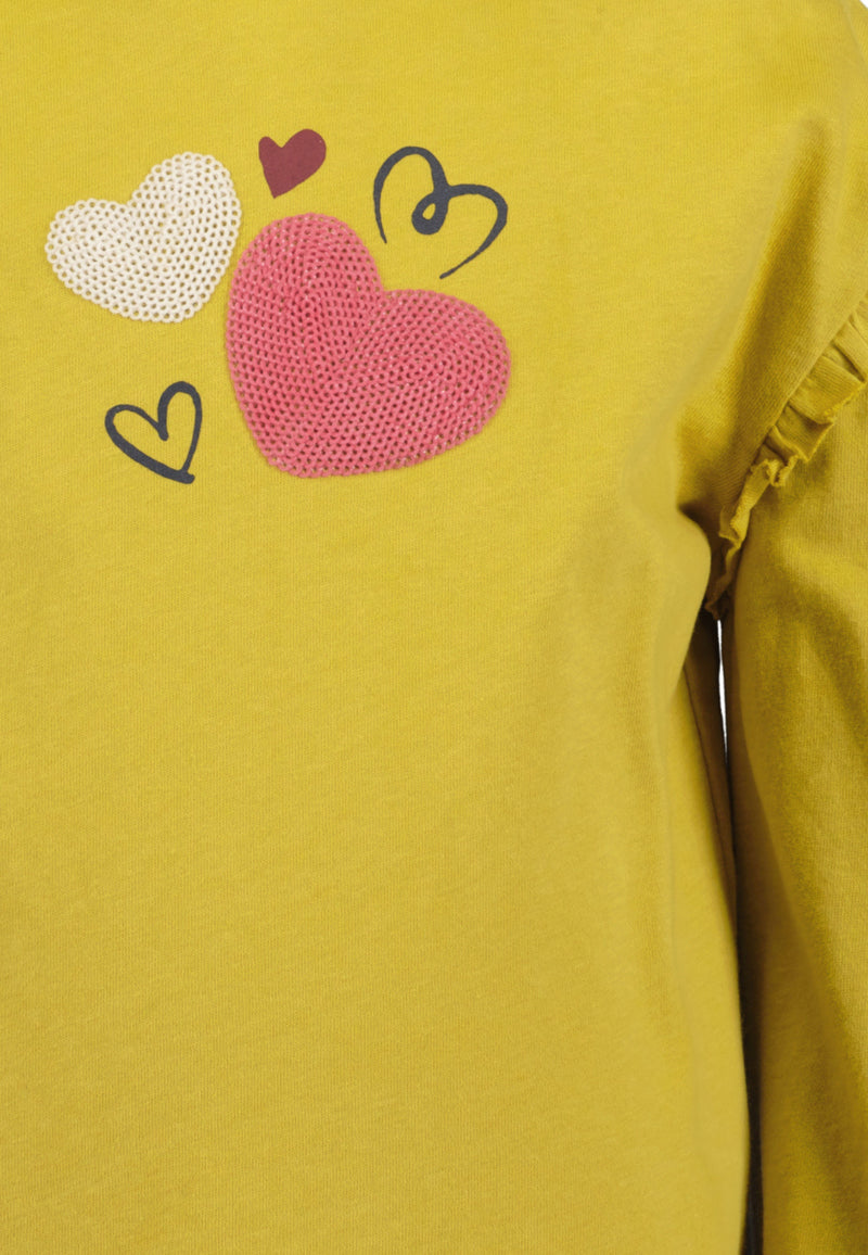 Ruffle Shoulder T-Shirt - Yolk