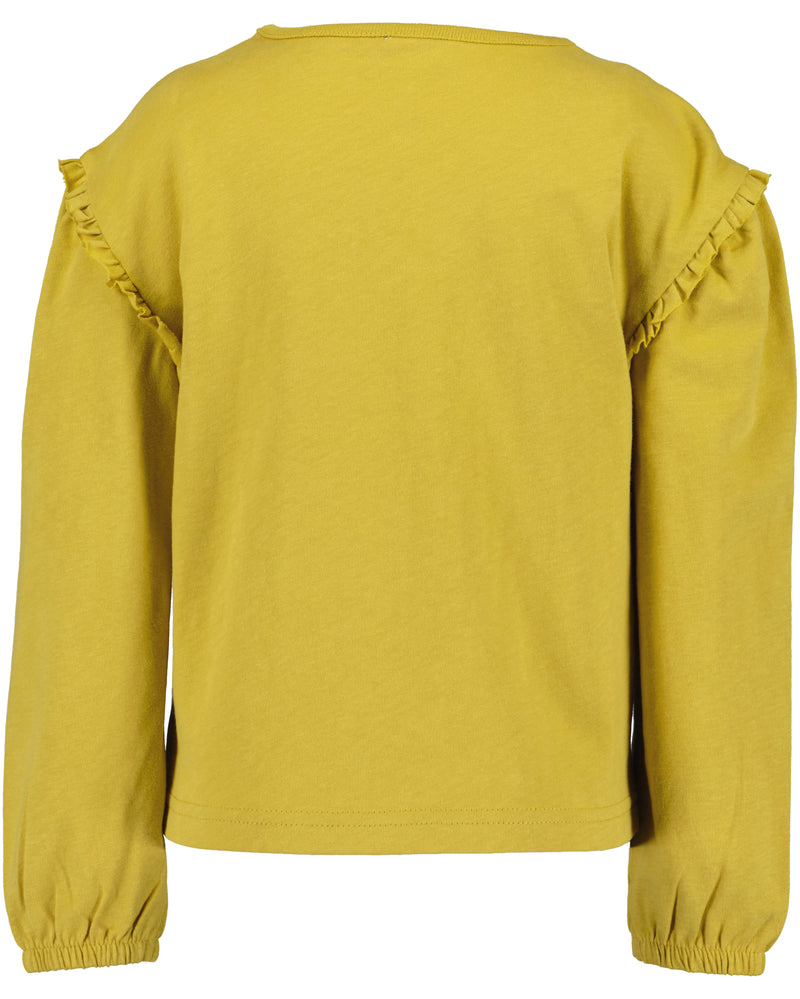 Ruffle Shoulder T-Shirt - Yolk